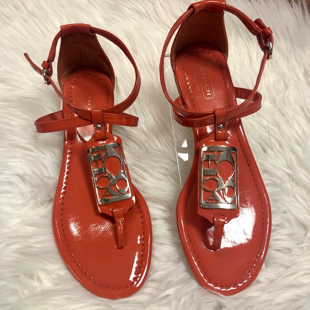 Coach Orange sandals
